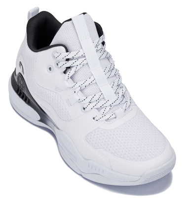 Elevator shoes height increase CALTO - Q394 - 3 Inches Taller (White/Black) - Basketball High-Top Sneakers