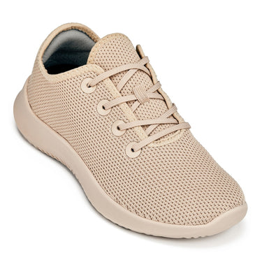 Elevator shoes height increase CALTO - Q403 - 2.4 Inches Taller (Salmon) - Ultra Lightweight Knitted Sneakers