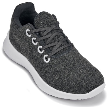 Elevator shoes height increase CALTO - Q503 - 2.4 Inches Taller (Charcoal Grey Merino Wool) - Ultra Lightweight Sneakers