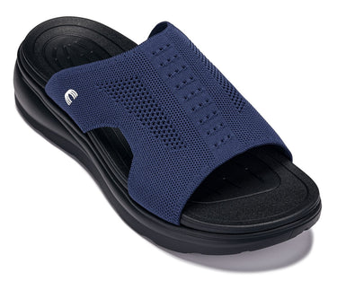 Elevator shoes height increase CALTO - X1659 - 2 Inches Taller (Black/Knitted Navy)