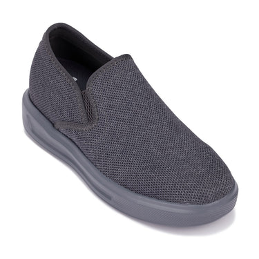 Elevator shoes height increase CALTO - X2783 - 2.8 Inches Taller (Charcoal/Grey Sole) - Lightweight Sneaker Loafers