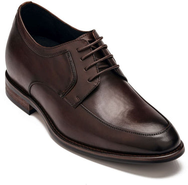 Elevator shoes height increase CALTO - Y7426 - 2.8 Inches Taller (Chocolate Brown) - Dress Oxford