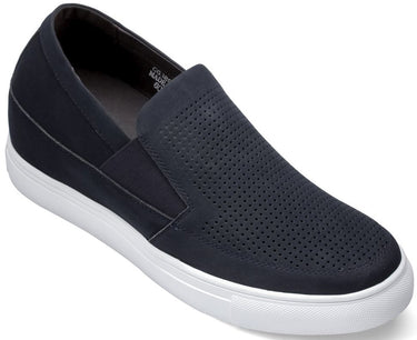 Elevator shoes height increase FS63892 - 3 Inches Taller (Navy) - Slip-On Sneakers