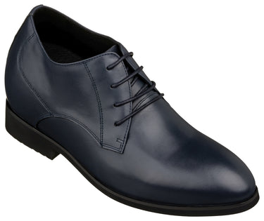 Elevator shoes height increase TOTO - K8008 - 3.6 Inches Taller (Slate Blue) - Dress Oxford