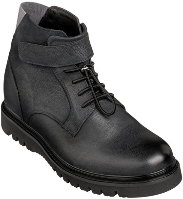 Elevator shoes height increase CALTO - K83116 - 3.2 Inches Taller (Dark Blue) - Casual Boots