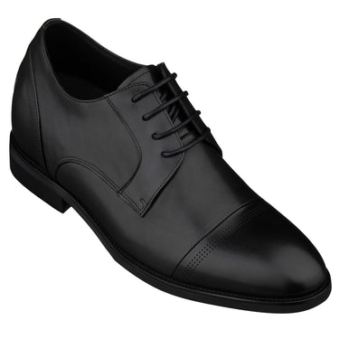 Elevator shoes height increase TOTO - K9277 - 2.8 Inches Taller (Black) - Dress Oxford