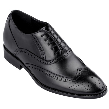 Elevator shoes height increase CALDEN - K9G018 - 3 Inches Taller (Black) - Leather Bottom