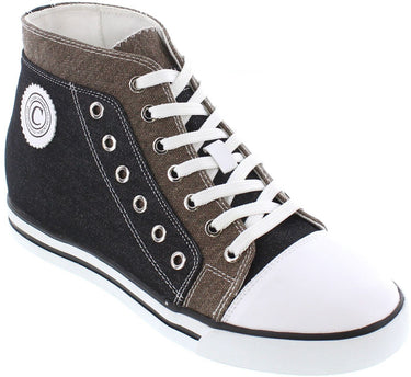 Elevator shoes height increase CALDEN - K882898 - 3 Inches Taller (Black and Grey)