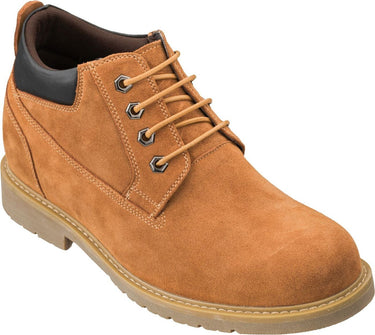 Elevator shoes height increase CALTO - S23021 - 3.2 Inches Taller (Nubuck Brown)