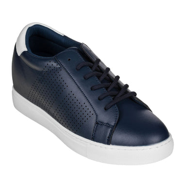 Elevator shoes height increase CALTO - H0832 - 2.6 Inches Taller (Dark Blue) - Lightweight