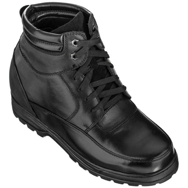 Elevator shoes height increase CALDEN Military-Style Leather Boots - 5.2 Inches - K881801