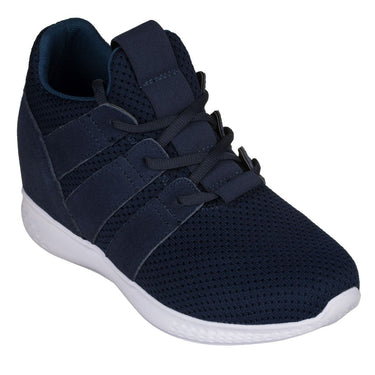 Elevator shoes height increase CALTO - H1902 - 3 Inches Taller (Dark Blue) - Super Lightweight