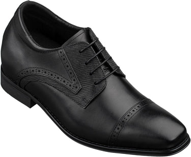 Elevator shoes height increase CALTO - T15302 - 2.8 Inches Taller (Black)