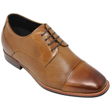 Elevator shoes height increase CALTO - Y10650 - 3 Inches Taller (Brown)