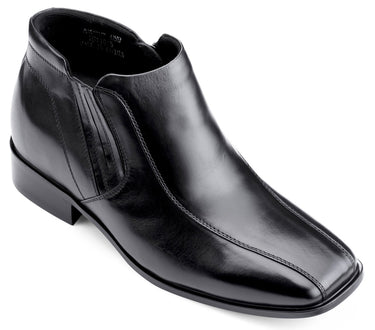 Elevator shoes height increase CALDEN - K99805 - 3.2 Inches Taller (Black) Zipper Boots