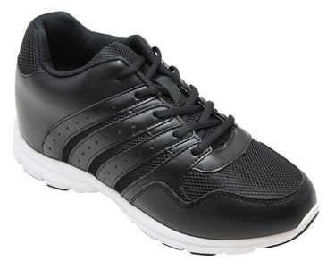 Elevator shoes height increase CALTO - G8817 - 3.2 Inches Taller (Black) - Super Lightweight