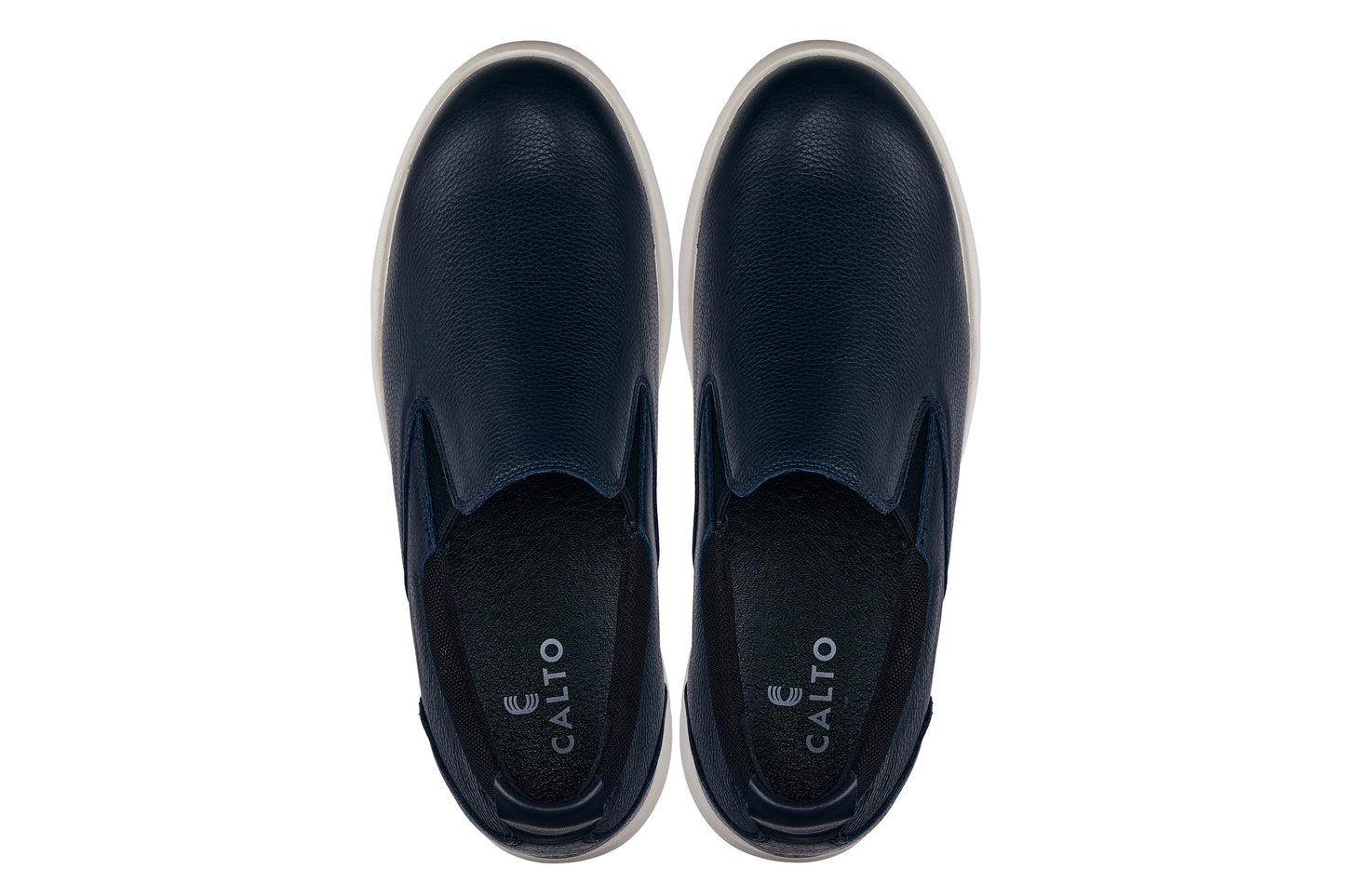 CALTO - J1421 - 2.8 Inches Taller (Dark Slate Blue) - Leather Loafers