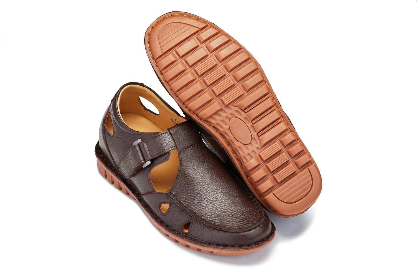 CALTO - K0752 - 2.8 Inches Taller (Coffee Brown) - Lightweight Casual Fisherman Sandal