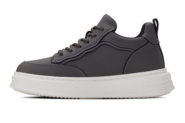 Elevator shoes height increase CALTO - Q432 - 2.6 Inches Taller Lightweight (Grey/White Sole) - Chunky Sole Sneakers