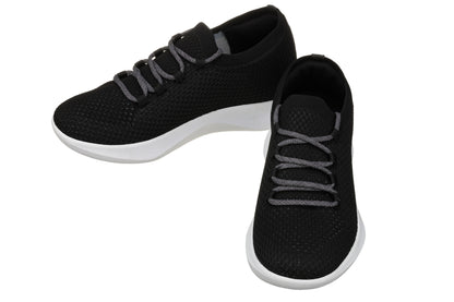 Elevator shoes height increase CALTO - Q082 - 2.4 Inches Taller (Black/Grey) - Ultra Lightweight Sneakers