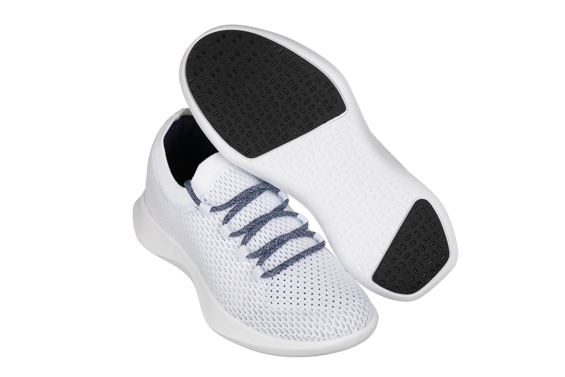 Elevator shoes height increase CALTO - Q083 - 2.4 Inches Taller (White/Blue) - Ultra Lightweight Sneakers