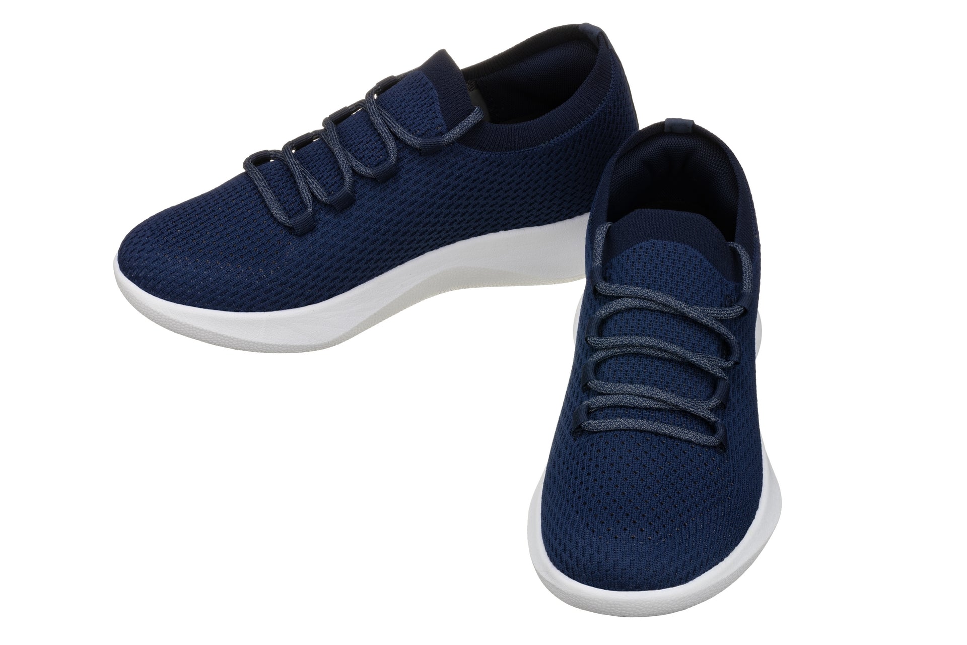 Elevator shoes height increase CALTO - Q084 - 2.4 Inches Taller (Blue/Grey) - Ultra Lightweight Sneakers